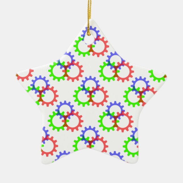 Adorno De Cerámica Rojo, verde y azul (Frente)