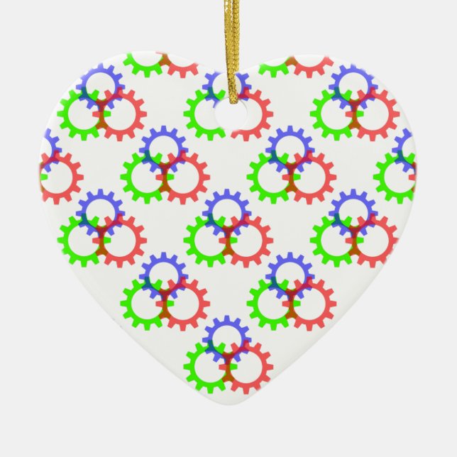 Adorno De Cerámica Rojo, verde y azul (Frente)