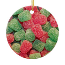 Rojo y verde gotas de agua en la foto de los dulce