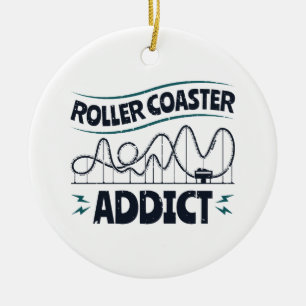 Adorno De Cerámica Roller Coaster Addict