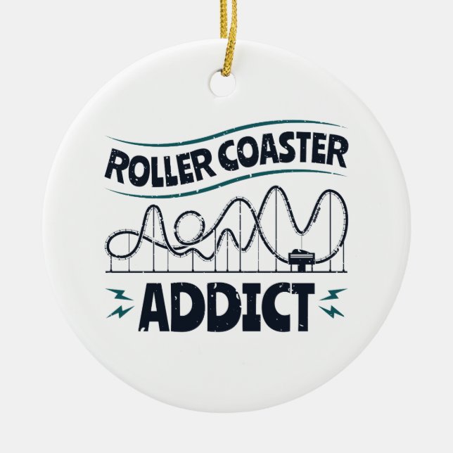 Adorno De Cerámica Roller Coaster Addict (Frente)