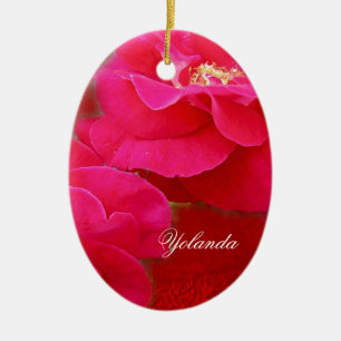 Adorno De Cerámica Romance y rosas rojas