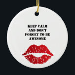 Adorno De Cerámica Romantic chic luxe red lips<br><div class="desc">Inspirational design for all, beautiful chic red lips. Perfect as a gift for a loved one, grandpa, grandma, mom, girlfriend, sister, dad, boyfriend, work friends or yourself.ideal as a gift for co-workers, dad, mom, partner or yourself, it will be a great gift for Christmas, birthday, Valentine's Day. valentine or easter...</div>