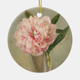 Adorno De Cerámica Romantic soft pink peony in vase