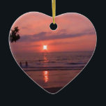 Adorno De Cerámica Romántica playa hawaiana del océano atardecer<br><div class="desc">Las fotos de viajes de la Gran Isla de Hawái hacen hermosos regalos de keepsake. ⭐ PERSONALIZAR esta plantilla con su obra de arte. ⭐ EDITAR más para realizar más cambios. ⭐ TRANSFERIR este diseño a cualquier producto. Visita todas mis tiendas en bit.ly/SandyspiderStores (cortar y pegar).</div>