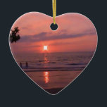 Adorno De Cerámica Romántica playa hawaiana del océano atardecer<br><div class="desc">Las fotos de viajes de la Gran Isla de Hawái hacen hermosos regalos de keepsake. ⭐ PERSONALIZAR esta plantilla con su obra de arte. ⭐ EDITAR más para realizar más cambios. ⭐ TRANSFERIR este diseño a cualquier producto. Visita todas mis tiendas en bit.ly/SandyspiderStores (cortar y pegar).</div>