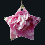 Adorno De Cerámica Romántico elegante floral rosa Peonies rosados<br><div class="desc">Romántico,  elegante,  elegante,  elegante Peonies rosa- foto floral de H Cooper</div>