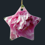 Adorno De Cerámica Romántico elegante floral rosa Peonies rosados<br><div class="desc">Romántico,  elegante,  elegante,  elegante Peonies rosa- foto floral de H Cooper</div>