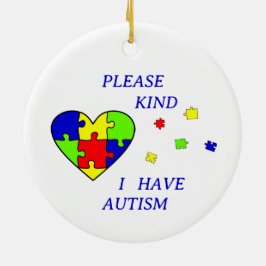 Adorno De Cerámica Rompecabezas de aceptación del autismo Día de conc