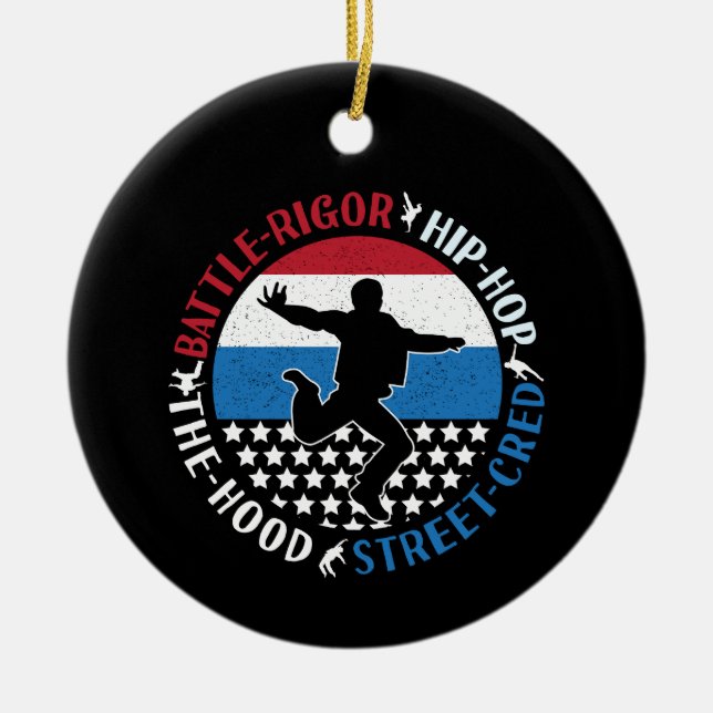 Adorno De Cerámica Romper baile de baile Hip-Hop Boy (Frente)