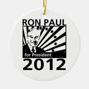 Adorno De Cerámica Ron Paul para el presidente 2012