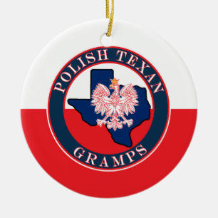Adorno De Cerámica Ronda de Gramps Texanas de Polonia