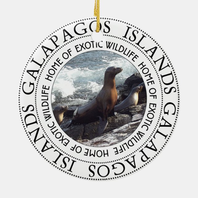 ADORNO DE CERÁMICA RONDA DE SELLOS DE GALAPAGOS (Atrás)