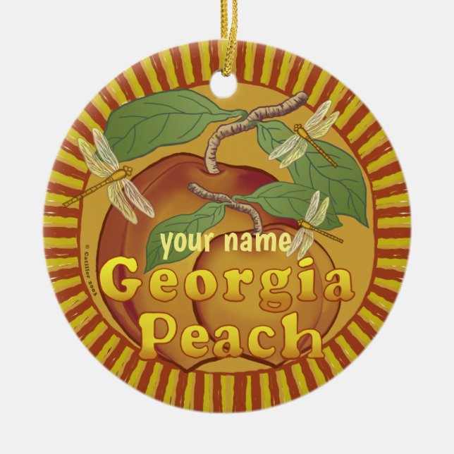 Adorno De Cerámica Rondo Georgia Peaches (Frente)