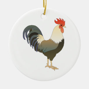 Adorno De Cerámica Rooster