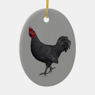 Adorno De Cerámica Rooster negro