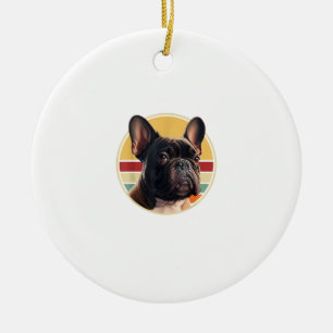 Adorno De Cerámica Ropa divertida de Bulldog Francés retro Ropa linda