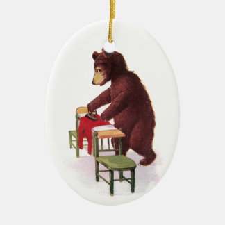 Adorno De Cerámica Ropa que plancha del oso de peluche