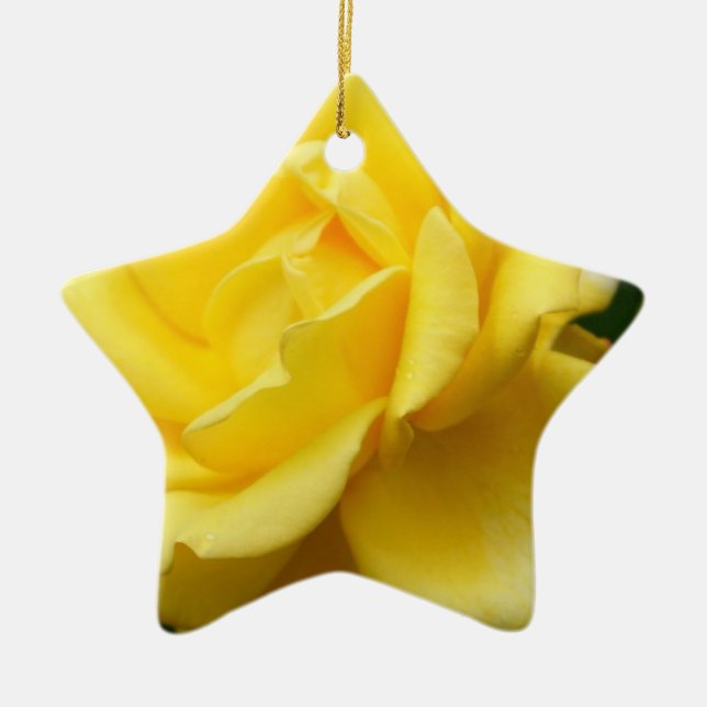 Adorno De Cerámica Rosa amarillo de Tejas (Frente)