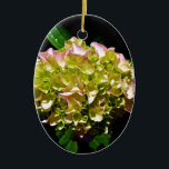 Adorno De Cerámica Rosa amarillo verde Hydrangea flor amarilla rosa<br><div class="desc">Romántico clásico país verde e hidrangea rosa foto de H Cooper</div>