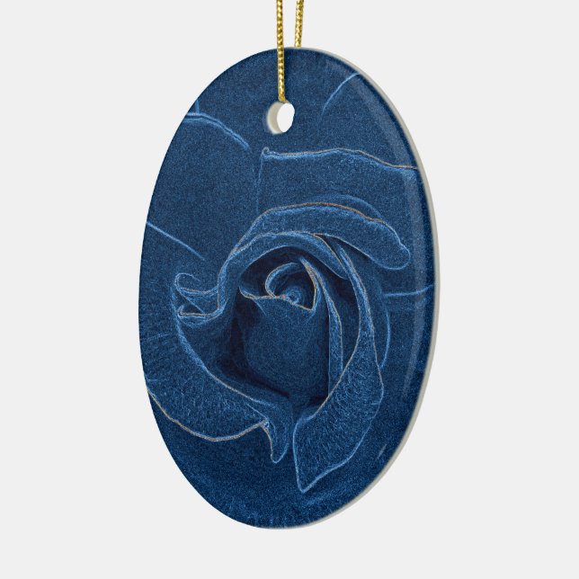 Adorno De Cerámica rosa azul aterciopelado (Izquierda)