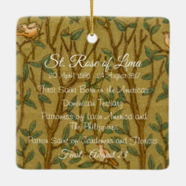 Adorno De Cerámica Rosa de Lima (BK 020)