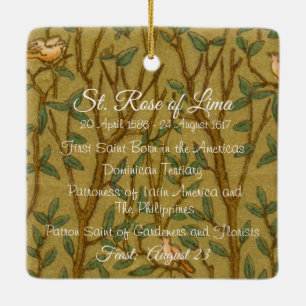 Adorno De Cerámica Rosa de Lima (BK 020)