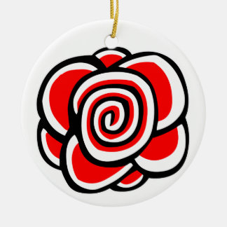 Adorno De Cerámica Rosa espiral