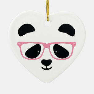 Adorno De Cerámica Rosa lindo de la panda