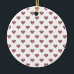 Adorno De Cerámica Rosa purpurina Corazón de Oro Fondo Blanco<br><div class="desc">El patrón Rosa de corazón dorado del Purpurina simétrico presenta un diseño delicado y elegante que irradia encanto y sofisticación. Cada corazón está meticulosamente decorado en un estilo simétrico, brillando con un lujoso efecto purpurina de oro subió. Con un fondo blanco y nítido, este patrón ofrece un contraste refinado, que...</div>