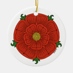 Adorno De Cerámica Rosa Roja de Lancaster
