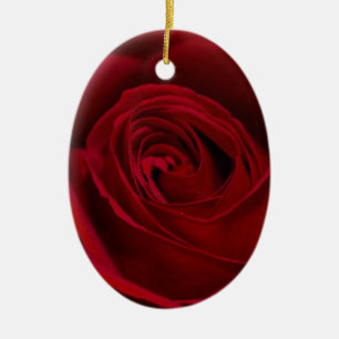 Adorno De Cerámica Rosa Rojo espléndido