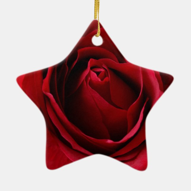 Adorno De Cerámica rosa rojo profundo (Atrás)