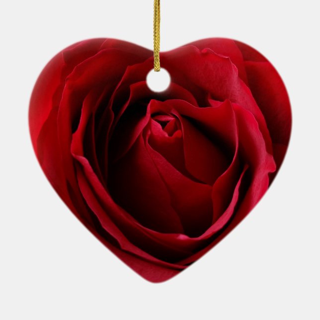 Adorno De Cerámica rosa rojo profundo (Atrás)
