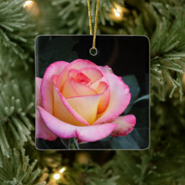 Adorno De Cerámica Rosa Rosa