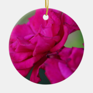 Adorno De Cerámica Rosa rosa en flor