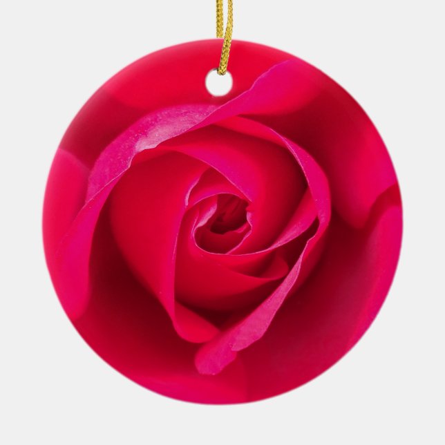 Adorno De Cerámica Rosa rosa rojo romántico v2 (Frente)