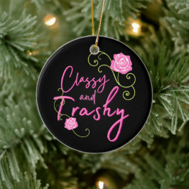 Adorno De Cerámica Rosa rosa rosa elegante y trashy personalizado