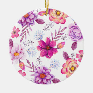 Adorno De Cerámica Rosa violeta