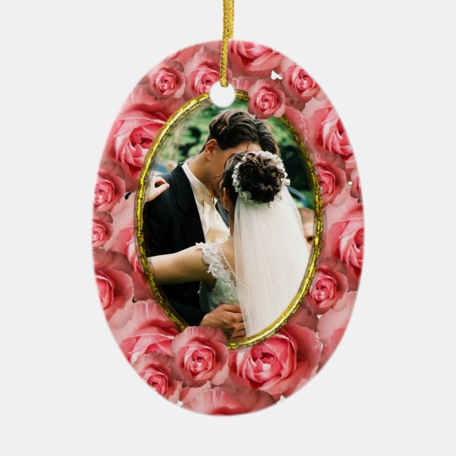 Adorno De Cerámica Rosas (Frente)