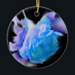 Adorno De Cerámica Rosas de acuarela azul floral azul<br><div class="desc">Sumérjase en el romanticismo y la elegancia de este rosa de color azul acuático. Cada diseño refleja la delicada belleza de los rosas,  bañados en serenos tonos azules con suaves toques de violeta.</div>