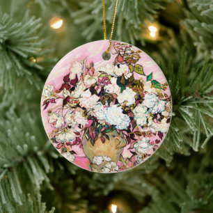 Adorno De Cerámica Rosas de época en un jarrón, Van Gogh