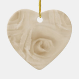 Adorno De Cerámica Rosas de papel Sepia