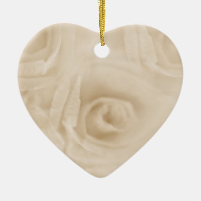 Adorno De Cerámica Rosas de papel Sepia (Frente)