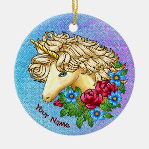 Adorno De Cerámica Rosas de Unicornio
