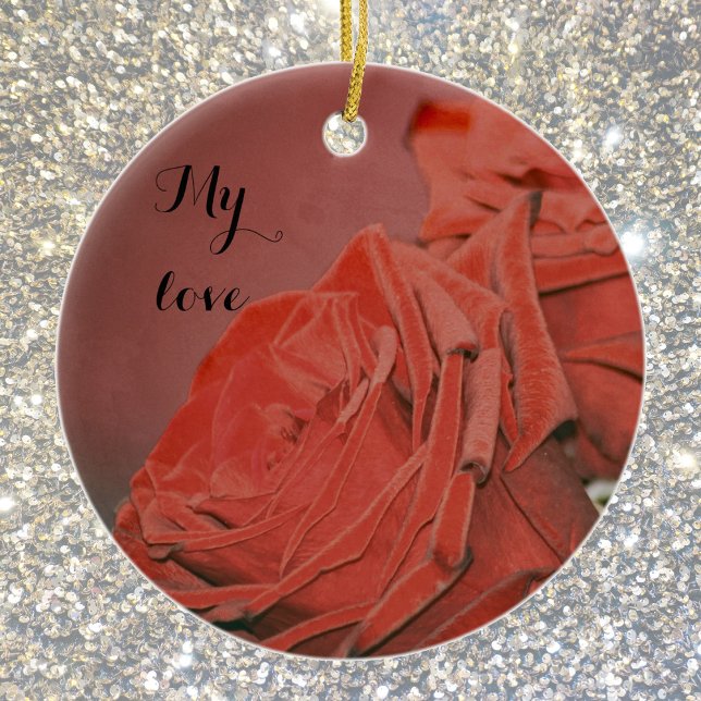 Adorno De Cerámica Rosas rojas como el terciopelo (Subido por el creador)