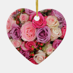 Adorno De Cerámica Rosas rosados mezclados por Therosegarden