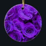 Adorno De Cerámica rosas violeta romántico violeta, ramo de rosa boni<br><div class="desc">rosas violeta romántico violeta,  foto de rosa de ramo de bonito</div>