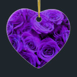 Adorno De Cerámica rosas violeta romántico violeta, ramo de rosa boni<br><div class="desc">ramo romántico violeta morado de rosas</div>