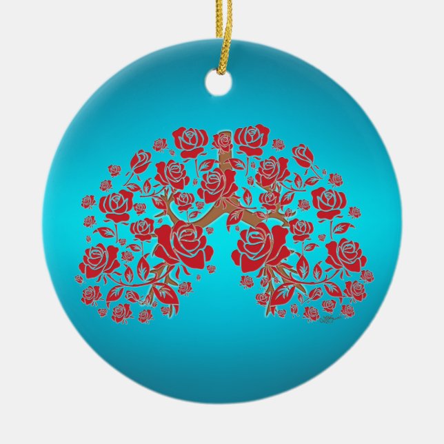 Adorno De Cerámica Rosas y esperanza (Frente)